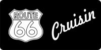Route 66 Cruising Photo License Plate
