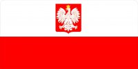 Polish Flag Photo license Plate