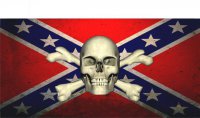 Rebel Skull & Crossed Bones Photo License Plate