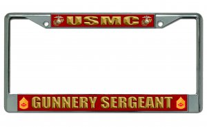 USMC Gunnery Sergeant Photo License Plate Frame