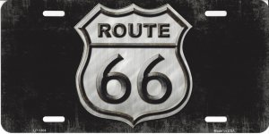 Route 66 Sign Metal License Plate