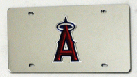 Anaheim Angels Silver Laser License Plate