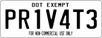 Lawful Traveler Private On White Half Size Photo License Plate