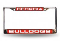 Georgia Bulldogs Laser Chrome License Plate Frame