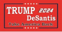 Trump DeSantis 2024 Take America Back Photo License Plate