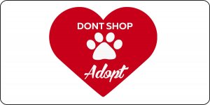 Don't Shop Adopt Photo License Plate