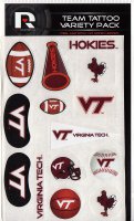 Virginia Tech Hokies Variety Pack Tattoo Set