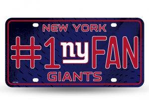 New York Giants #1 Fan License Plate