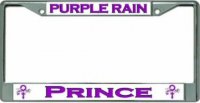 Prince Purple Rain #3 Chrome License Plate Frame