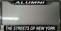 Streets Of New York Alumni Photo License Plate Frame