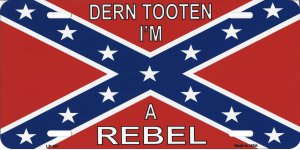 Dern Tooten I'm A Rebel License Plate