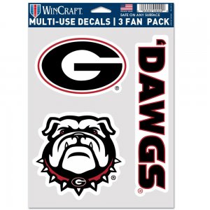 Georgia Bulldogs 3 Fan Pack Decals