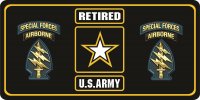 U.S. Army Retired Special Forces #2 Photo License Plate