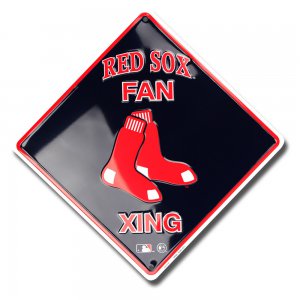 Boston Red Sox Xing Metal Parking Sign
