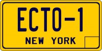 Ghostbusters Ecto-1 Photo License Plate