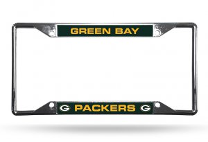 Green Bay Packers EZ View Chrome License Plate Frame