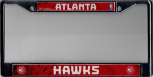 Atlanta Hawks Chrome License Plate Frame