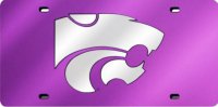 Kansas State Wildcats Purple Laser License Plate
