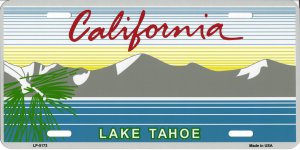 California Lake Tahoe License Plate