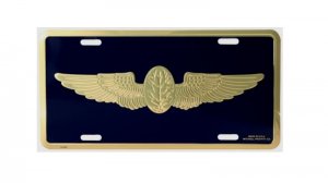 U.S. Navy Medical Service Corps Blue with Gold License Plate
