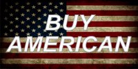 Buy American On U.S. Flag Photo License Plate