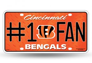 Cincinnati Bengals #1 Fan Metal License Plate