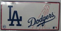 Los Angeles Dodgers (White) License Plate