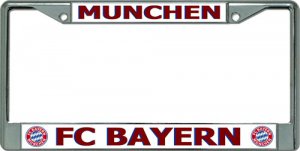 FC Bayern Munchen Football Club Chrome License Plate Frame
