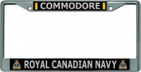 Royal Canadian Navy Commodore Chrome License Plate Frame
