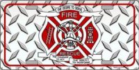 Fire Rescue License Plate