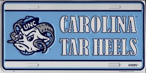 North Carolina Tar Heels Metal License Plate