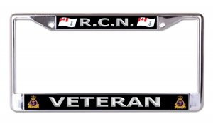 Royal Canadian Navy R.C.N. Veteran Chrome License Plate Frame