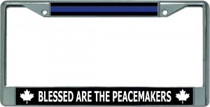 Thin Blue Line Canada Blessed Peacemakers Chrome Frame