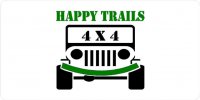 Jeep Happy Trails Photo License Plate
