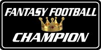 Fantasy Football Champion Crown Photo License Plate