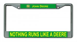 Nothing Runs like A Deere Photo License Plate Frame