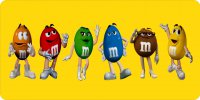 M&M's On Yellow Photo License Plate
