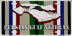 Persian Gulf Veteran Metal License Plate