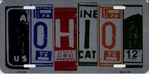 Ohio Cut Style Metal License Plate