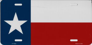 Texas State Flag Metal License Plate