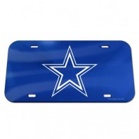 Dallas Cowboys Blue Crystal Mirror Laser License Plate