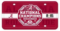 Alabama Crimson Tide 2021 National Champs Metal License Plate