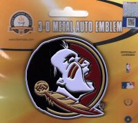 Florida State Seminoles 3-D Color Metal Auto Emblem