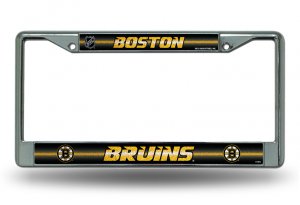 Boston Bruins Glitter Chrome License Plate Frame