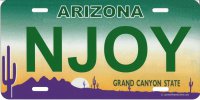Arizona NJOY Photo License Plate
