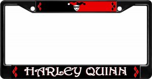 Harley Quinn Black License Plate Frame