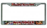 Iron Maiden Hallowed Be Thy Name Chrome License Plate Frame