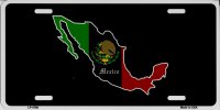 Mexico Country With Flag Metal License Plate