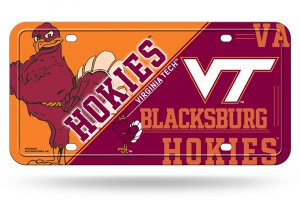 Virginia Tech Hokies Metal License Plate