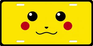Pikachu Face Photo License Plate